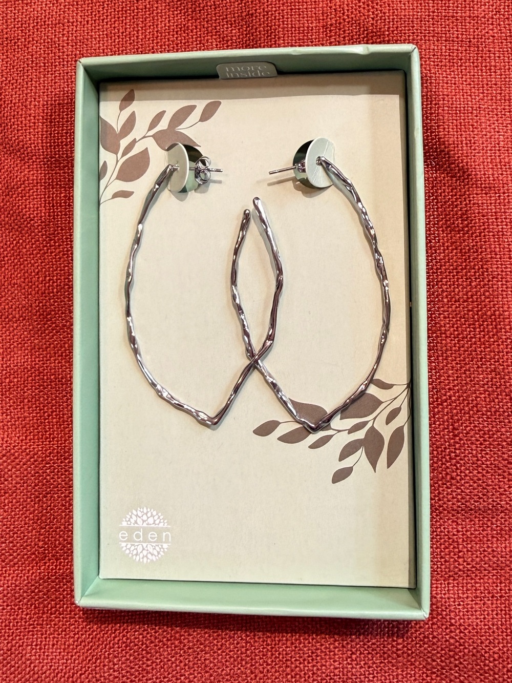 NWT Nordic Silver Twisted Hoop Earrings
